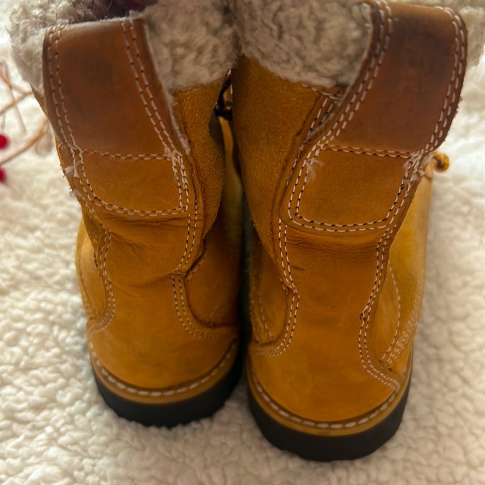 TIMBERLAND Tan LEATHER Lined BOOTS 39975M🥾Size 5.5 Men’s/38 Euro - Picture 6 of 13